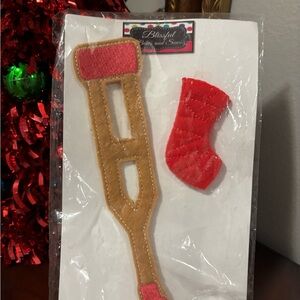 NWT In bag Blissful Crutch and Cast for Elf who needs a little help